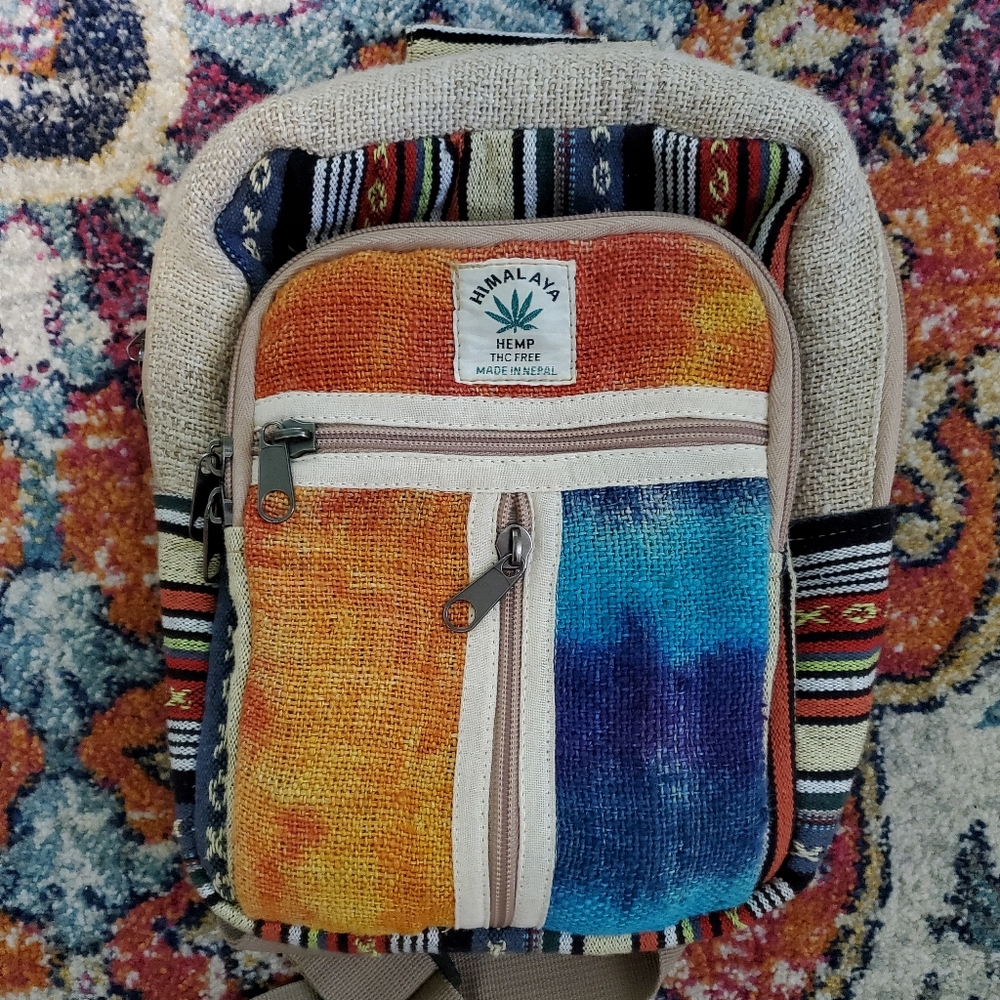 Himalaya Hemp Hippie Tie Dye Bag Backpack